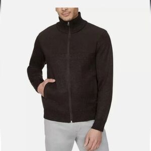 Izod Men’s Zip Up Sweater Plaid Lined Cozy Knit Preppy Golf Casual Quiet Wealth